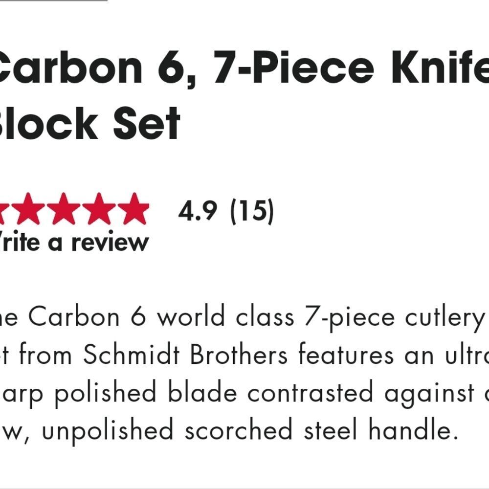 Schmidt Brothers Carbon 6, 7 Piece Knife Block Set - Picture 10 of 16